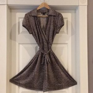 Reptile print dress.
